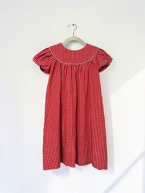 Vintage Orient Expressed Red & White Classic Gingham Dress, 3T